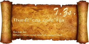 Thuróczy Zsófia névjegykártya