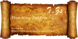 Thuróczy Zsófia névjegykártya