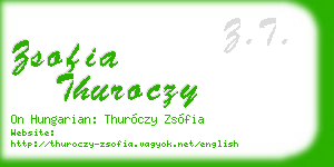 zsofia thuroczy business card